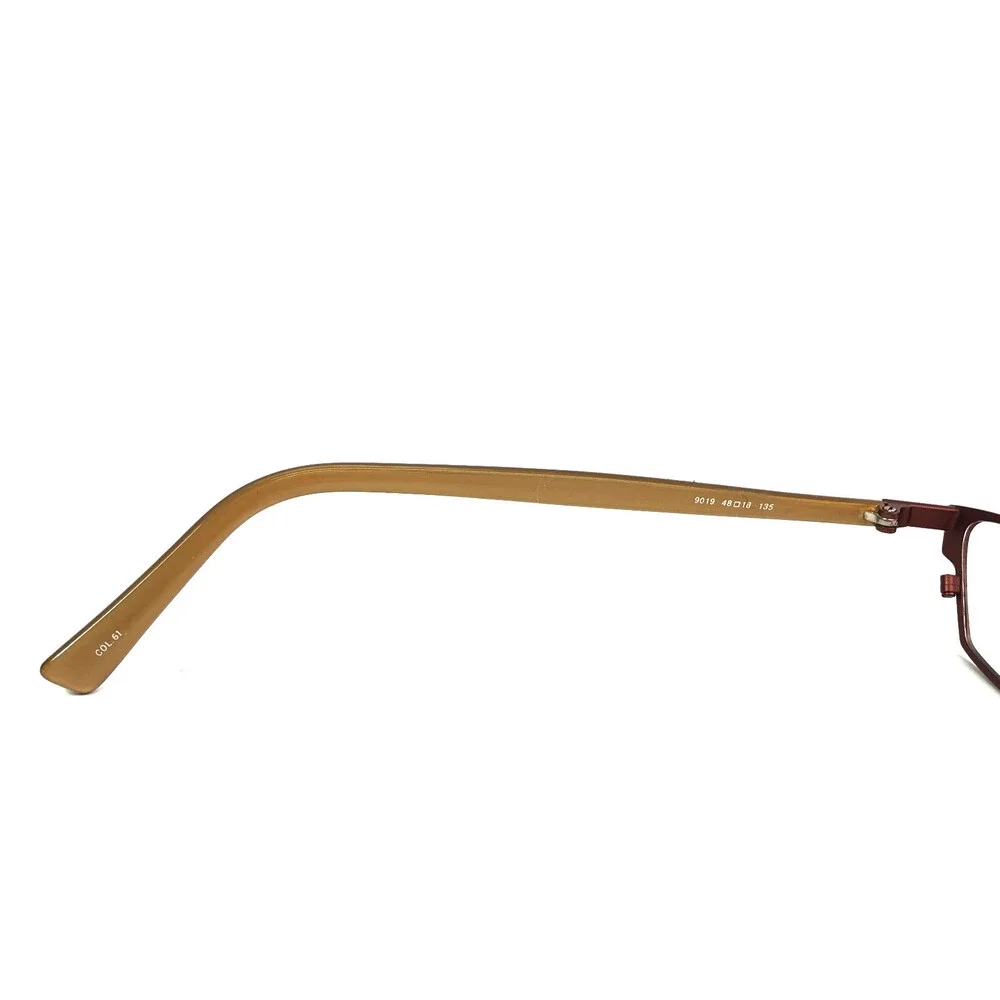 ogi Petite Eyeglasses Frames 9019 COL. 61 Brown Gold Cat Eye Full Rim 48-18-135